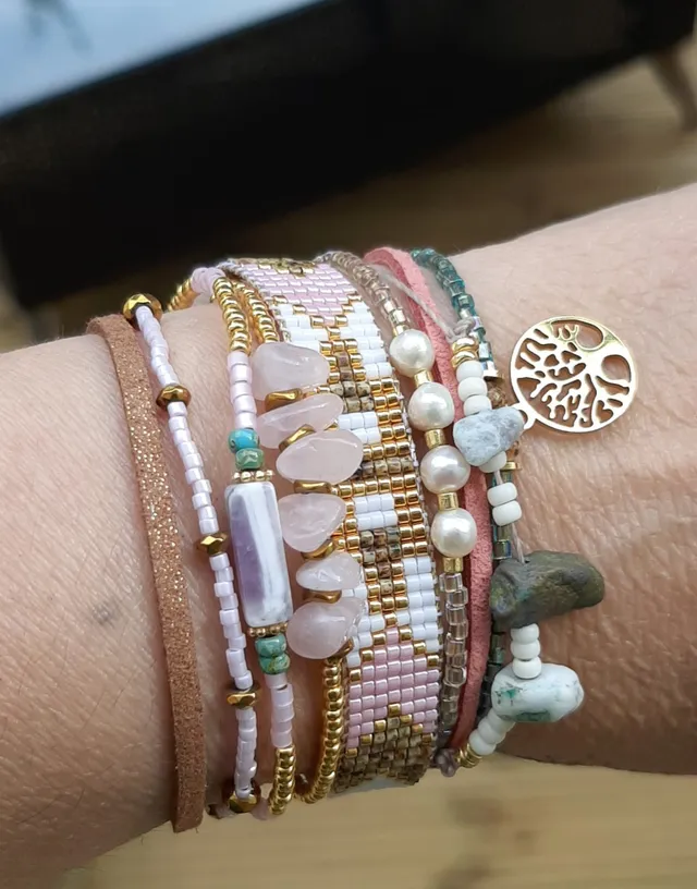 Les Ailes de Gloria Nature Time bracelet manchette large