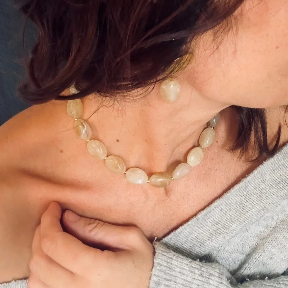 MAD SO CREATION Marbella collier perles bordeau 39 cm
