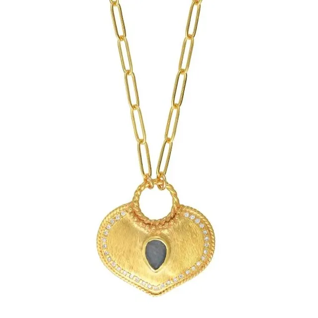 Leticia Ponti True Love collier labradorite goutte 42 cm