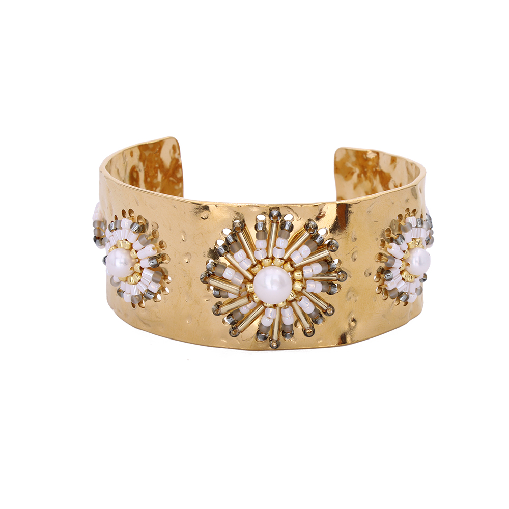 HYPNOCHIC Bracelets Jonc Flora bracelet fleur camel