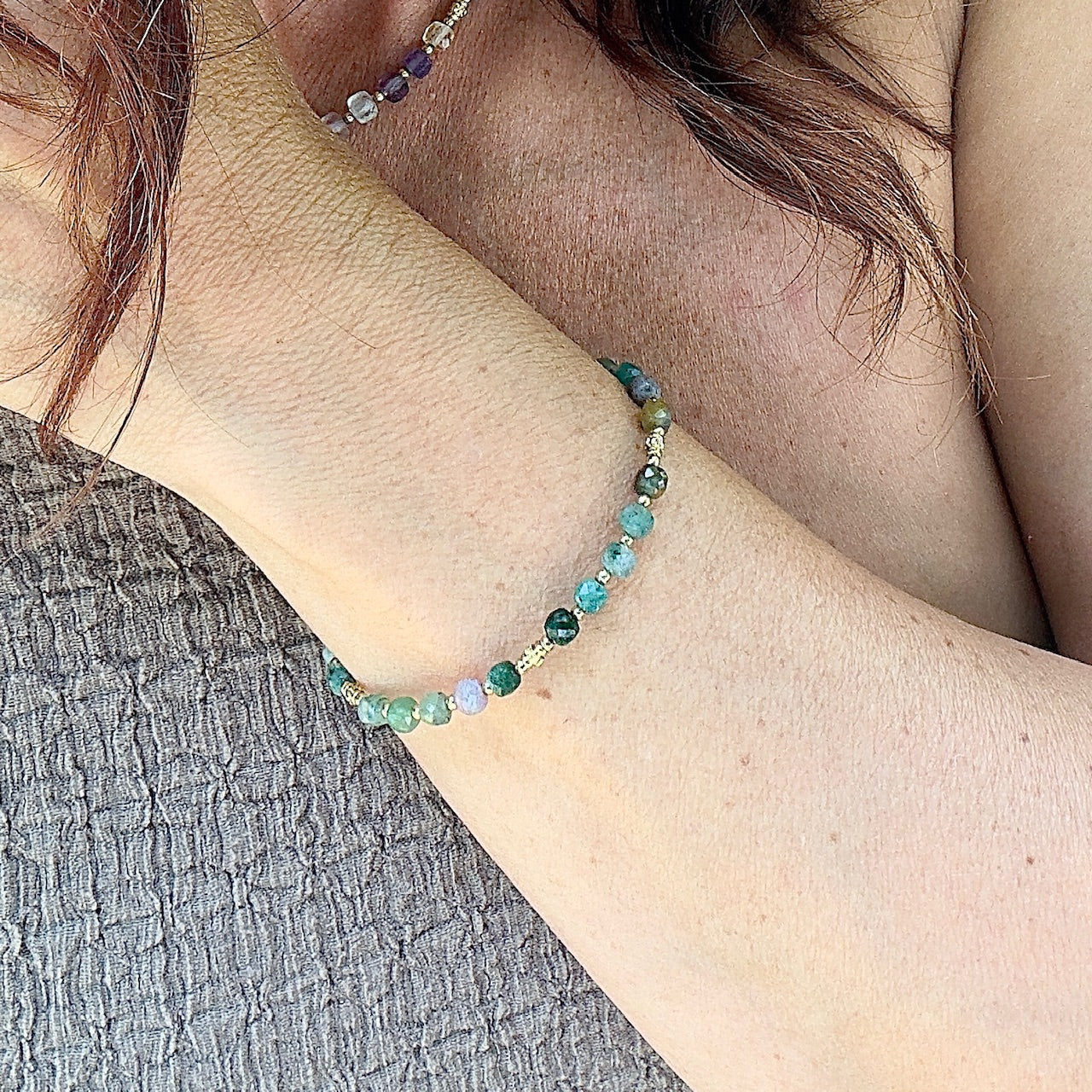 MAD SO CREATION Lola bracelet agate indienne cube