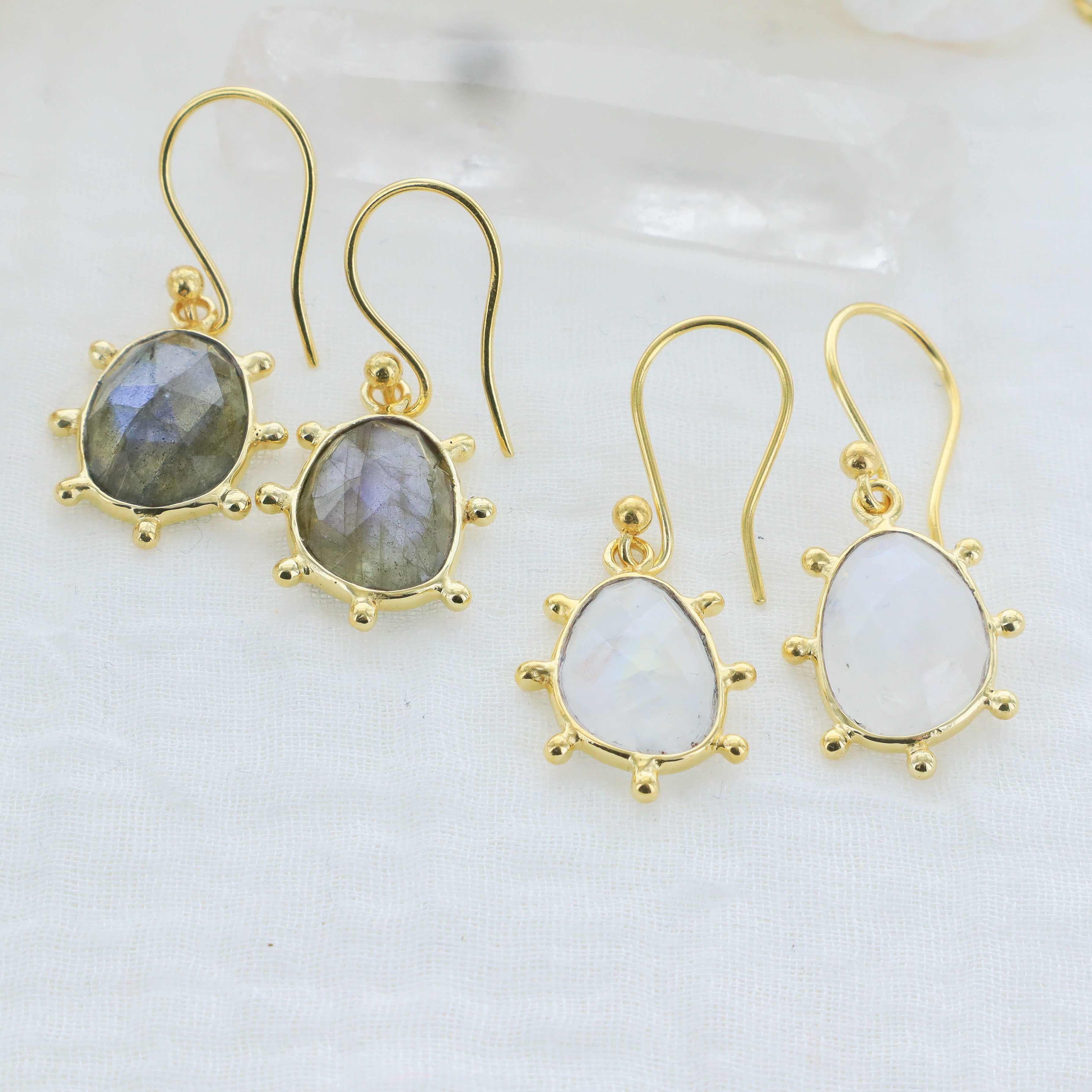 Leticia Ponti Héloïse boucles tanzanite plaqué or