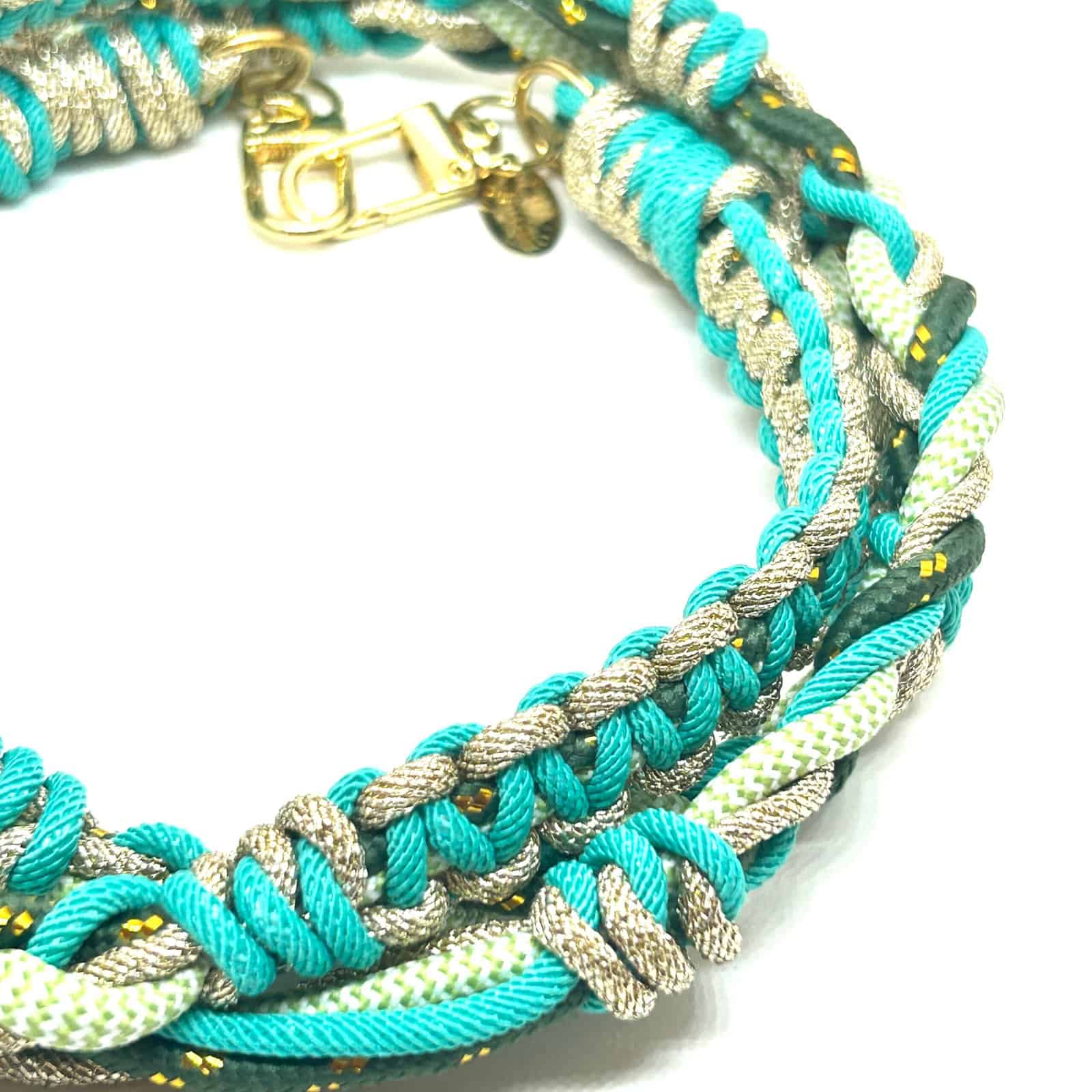 HYPNOCHIC Cordon téléphone turquoise tressé 120 cm