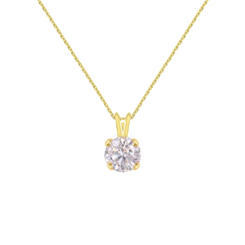 L'Atelier d'Azur Collier zirconium rond or 375 collier 42 cm