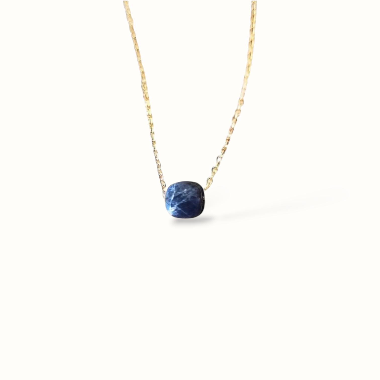 Ô Plum Charlie collier sodalite plaqué or 39/42 cm