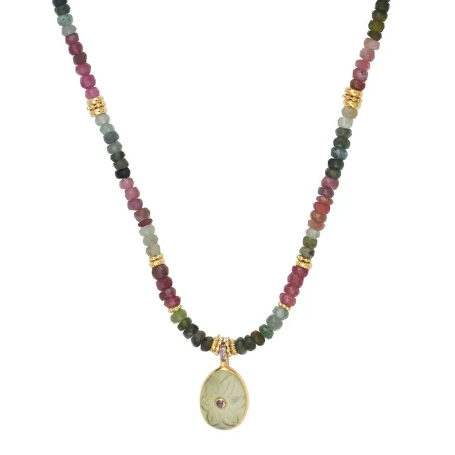 Leticia Ponti Florencia collier quartz lemon plaqué or