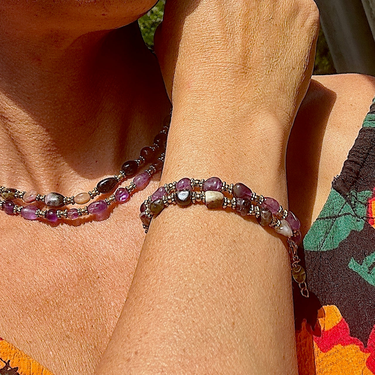 MAD SO CREATION Olie bracelet pierre tourmaline 17 cm