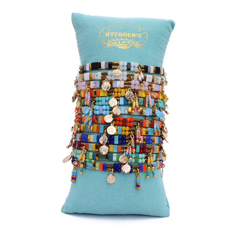 HYPNOCHIC Bracelets Tila Glass bracelet perles pastel multicolore