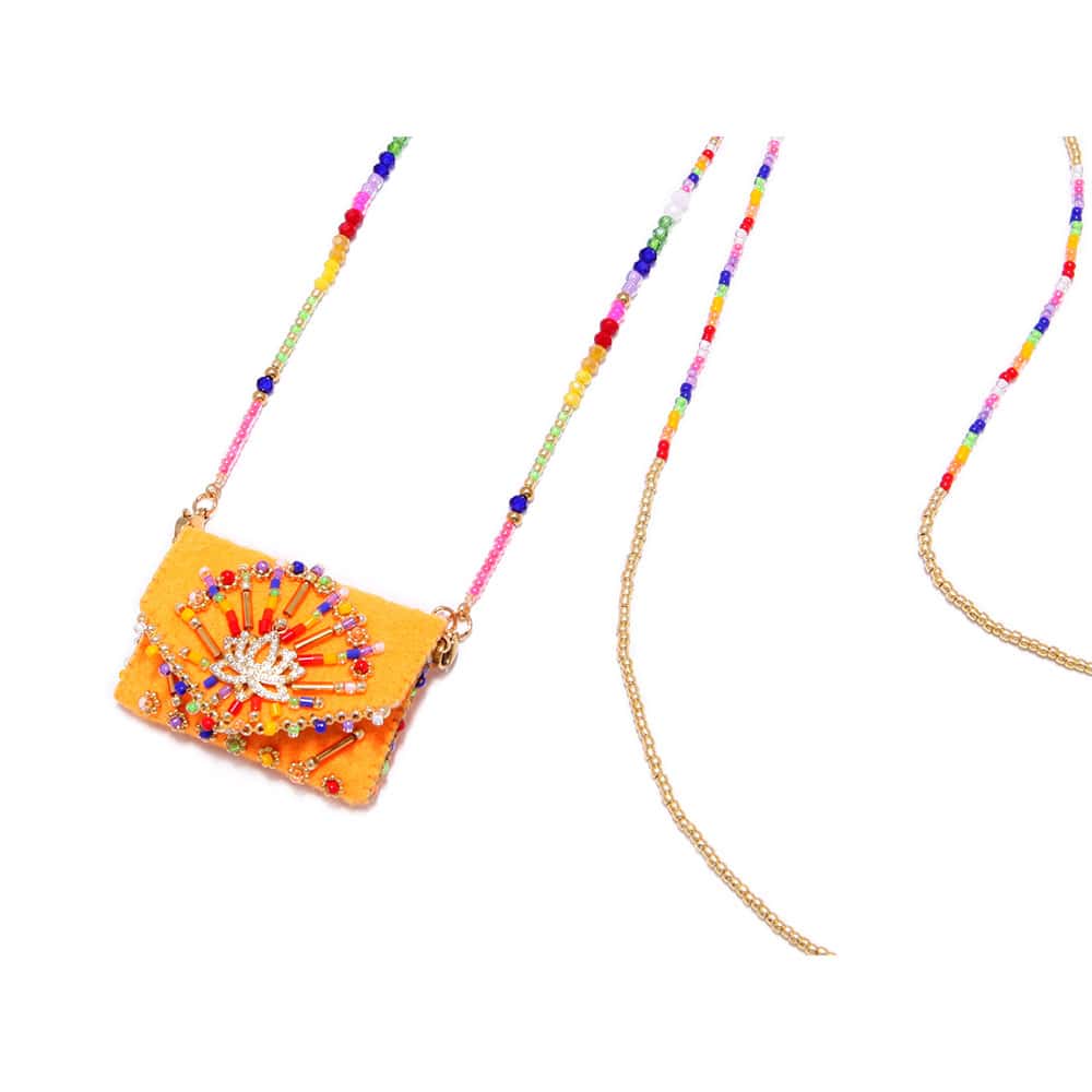 Hypnochic Chakra Lotus collier pochette 7 pierres femme