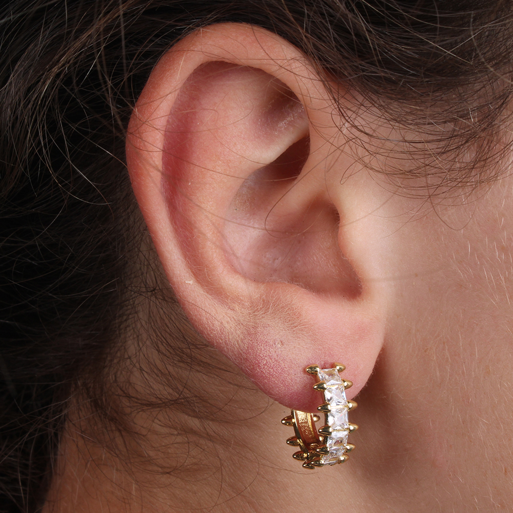 Hypnochic Crystal boucles créoles fantaisie cristal femme