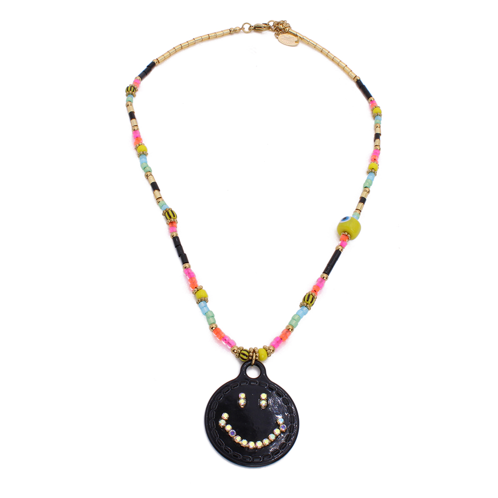 Hypnochic Smiley collier fantaisie pendentif smiley