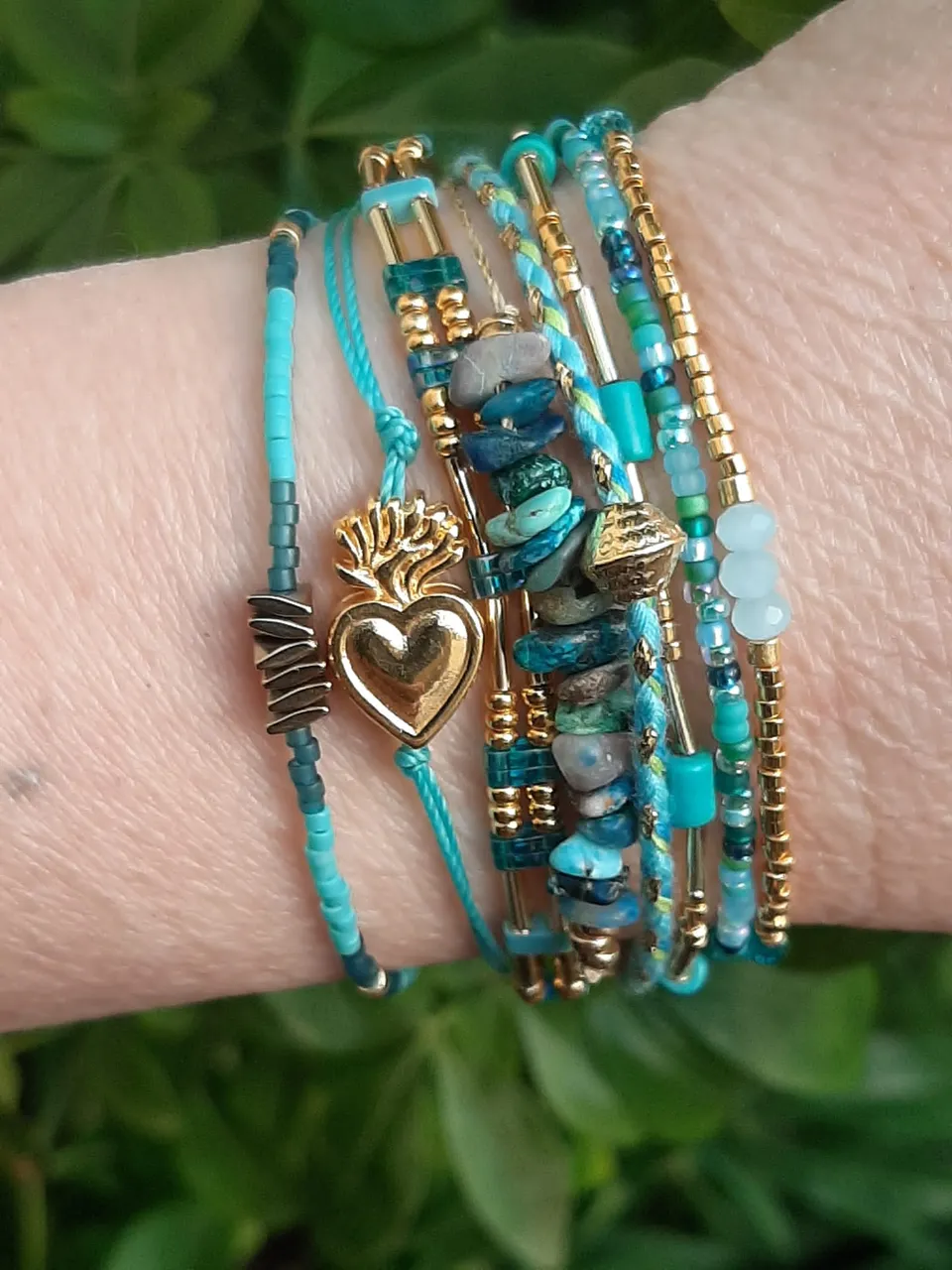 Les Ailes de Gloria Manchette Tulum bracelet rigide doré