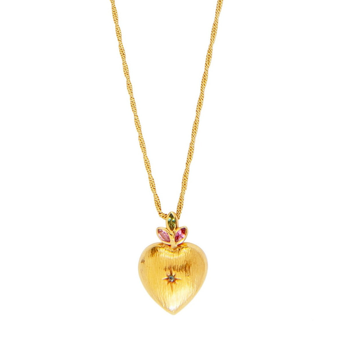 Leticia Ponti Heart sautoir doré cœur tourmaline 70 cm