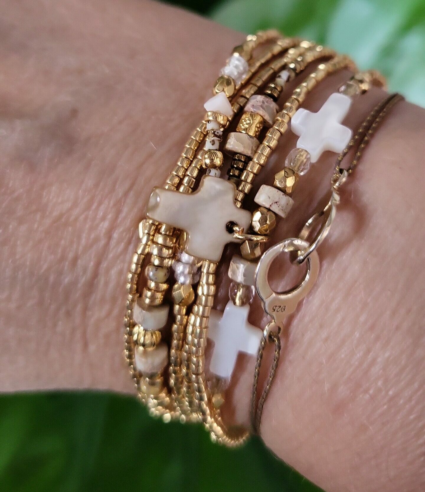 Les Ailes de Gloria Lovina bracelet multirangs femme