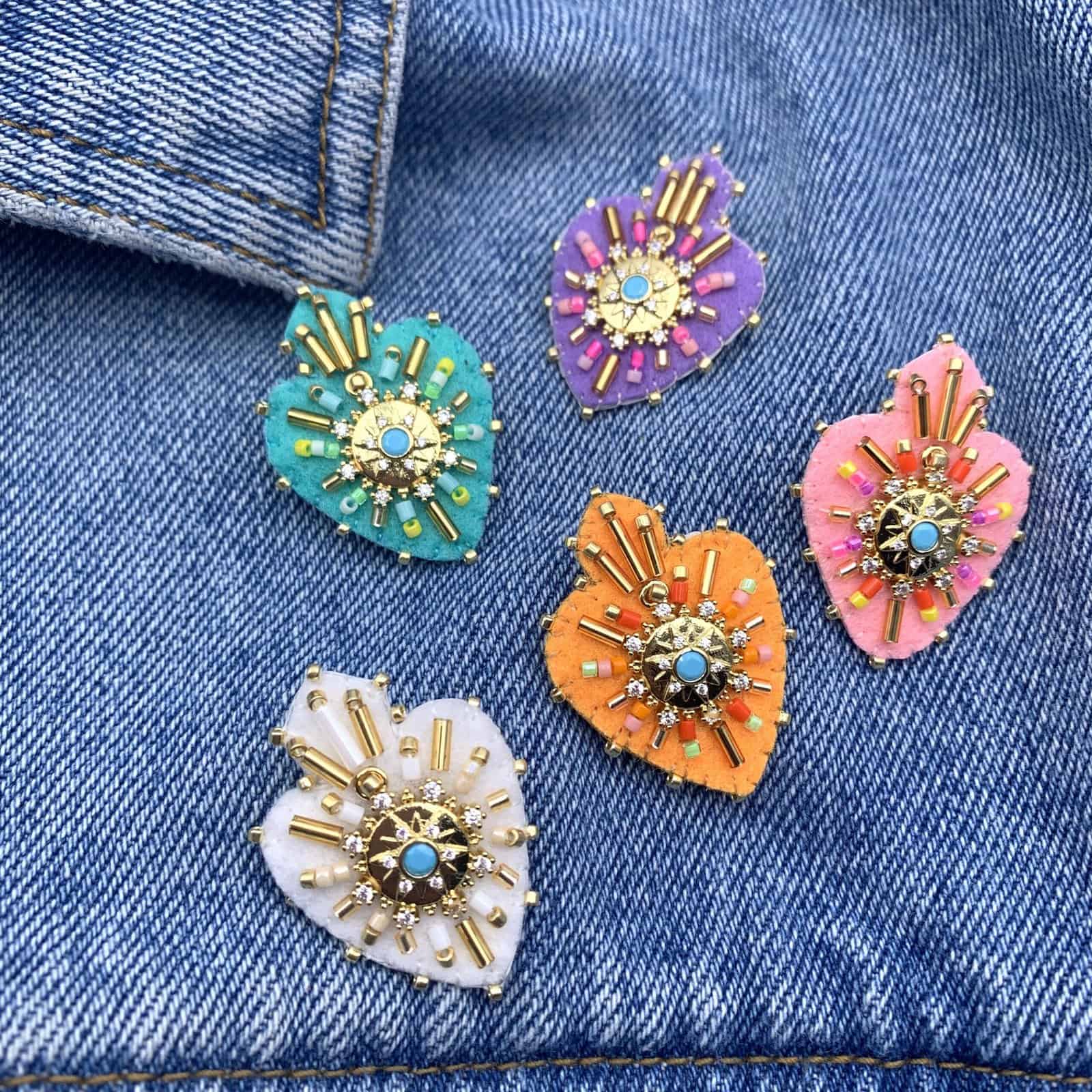 HYPNOCHIC Accessoires Julia broche perles feutrine