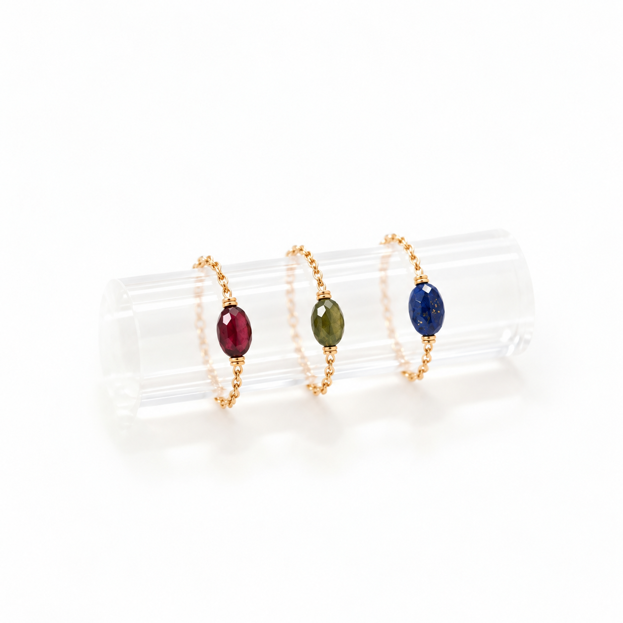 Ô PLUM Bagues Grenat Jenna bague plaqué or grenat 52