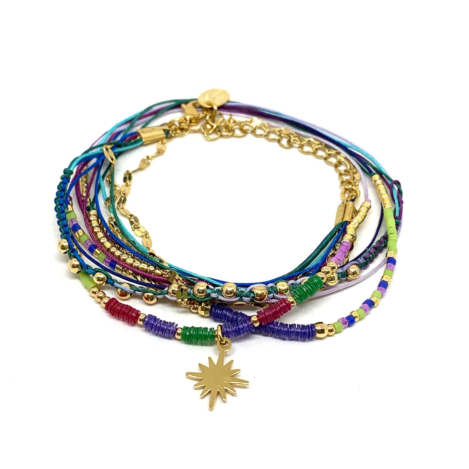 Hypnochic Bracelets Mily 2 rangs bracelet multicolore ajustable