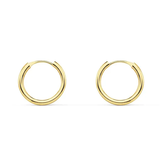L'Atelier d'Azur Créoles Or 18 Carats Boucles d'Oreilles 1,2 cm