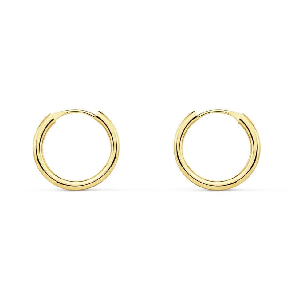 L'Atelier d'Azur Créoles Or 18 Carats Boucles d'Oreilles 1,2 cm