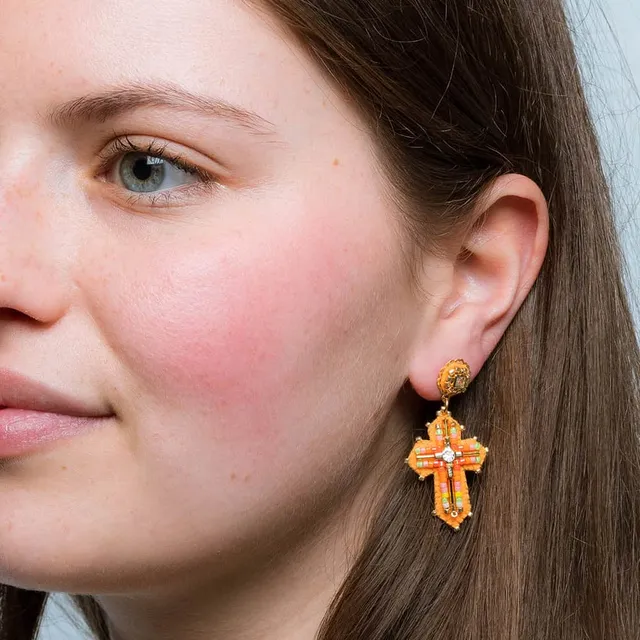 Hypnochic Baby Marta boucle d'oreille fantaisie croix feutrine