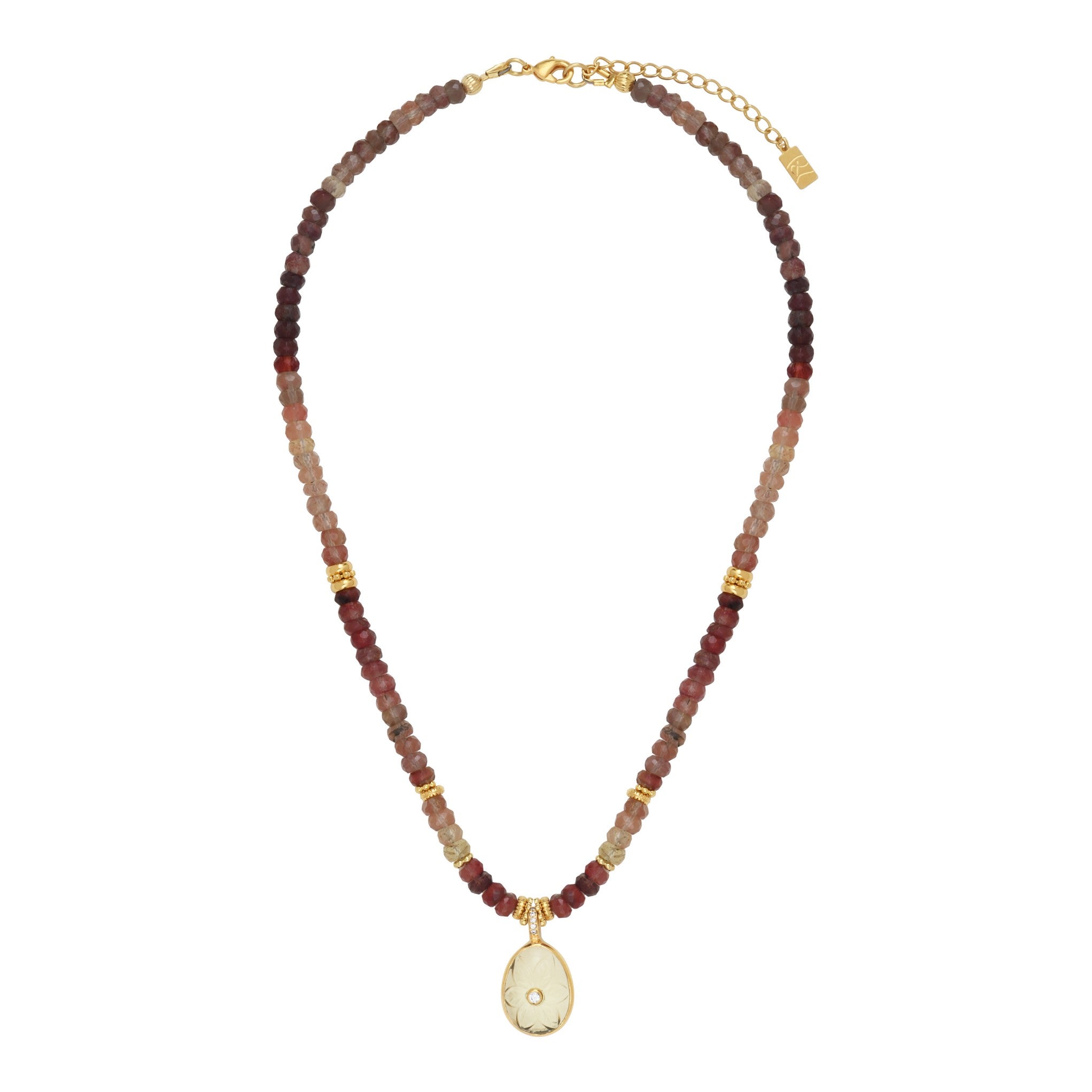 Leticia Ponti Florencia collier quartz lemon plaqué or