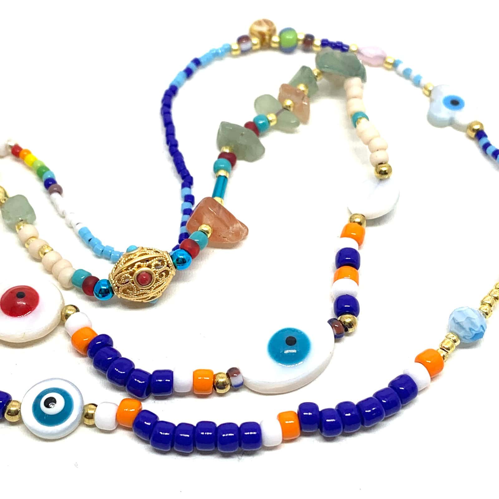 Hypnochic Playa Bleu collier Miyuki œil 40 cm