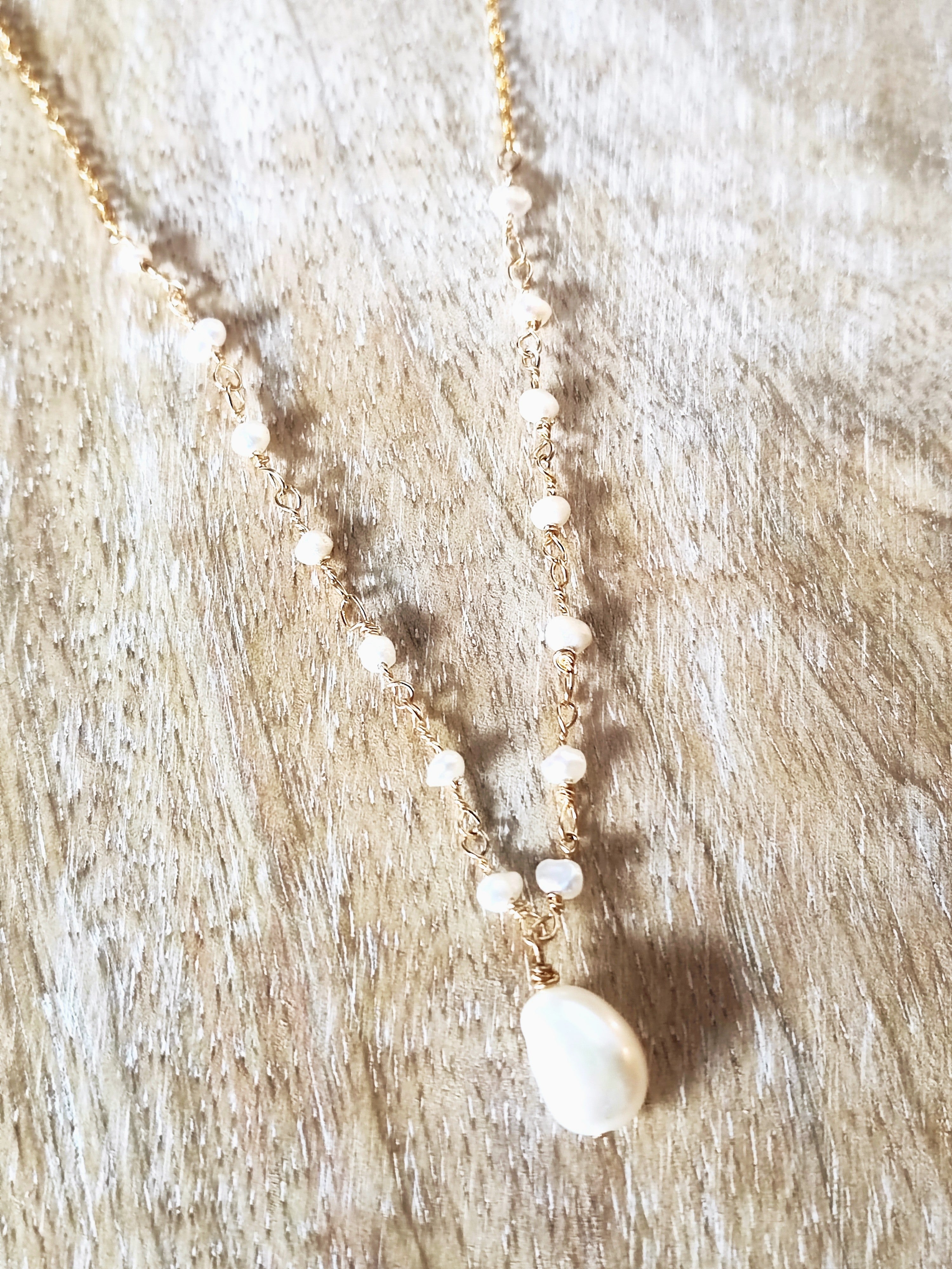 Ô PLUM Collier River Kiara perles eau douce 42 cm