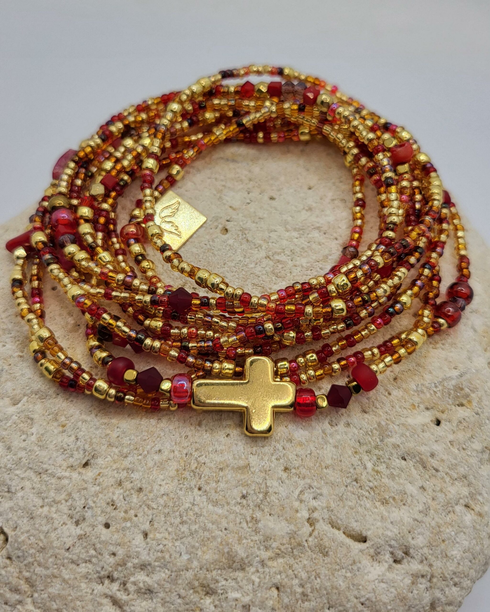 Les Ailes de Gloria Cardinal bracelet multirangs femme