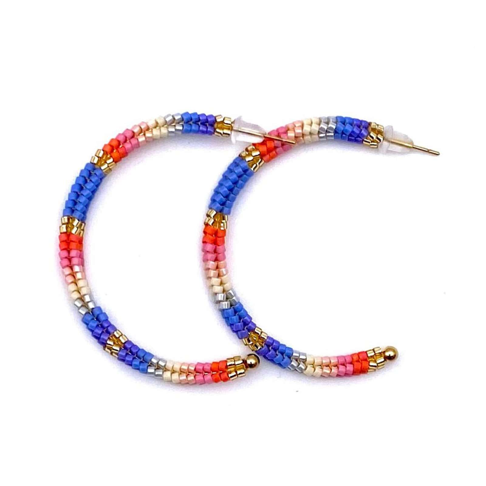 Hypnochic Snake Large créoles fantaisie perles Miyuki