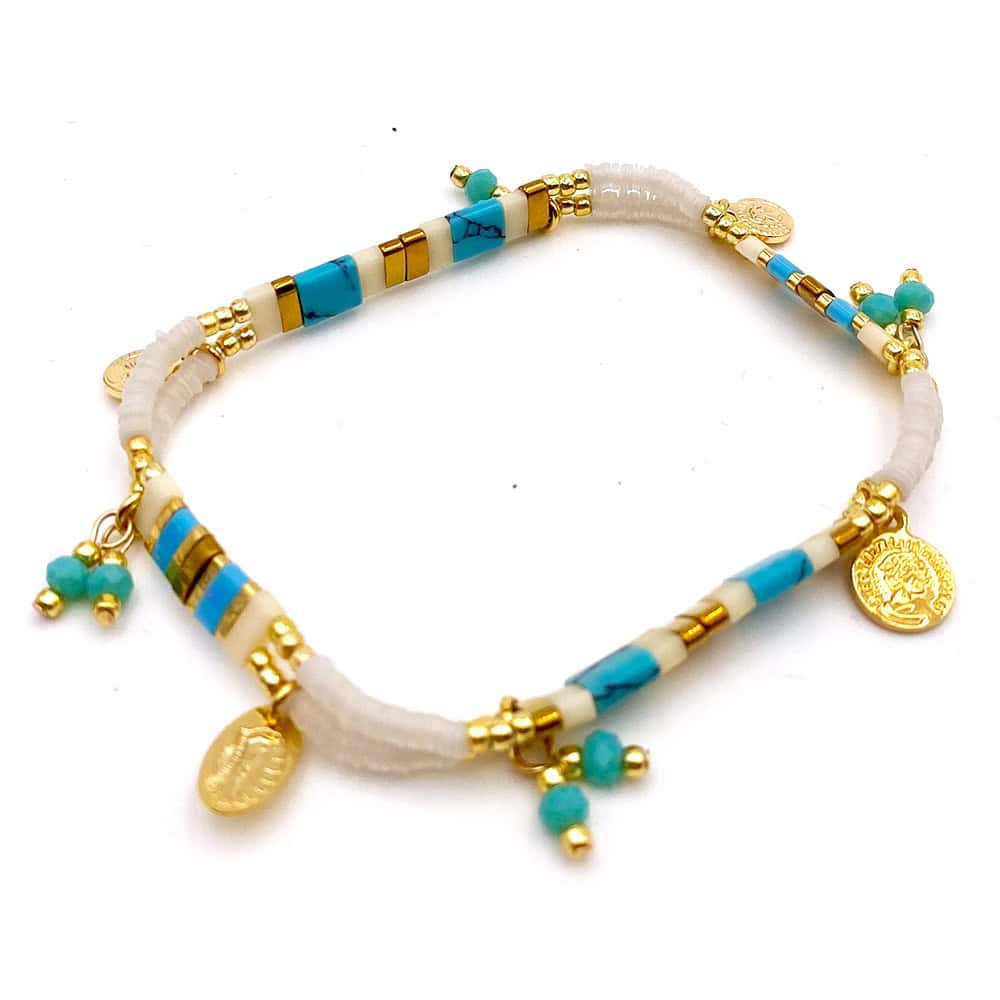 Hypnochic Tila Pastilles bracelet perles plates