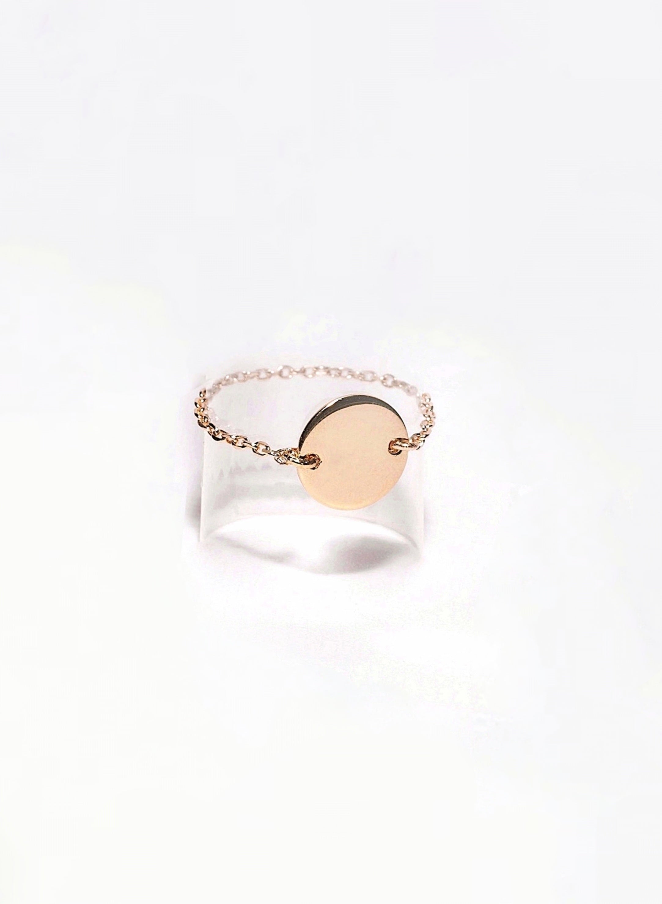 Ô PLUM Bagues Bella Donna bague plaqué or pastille 50