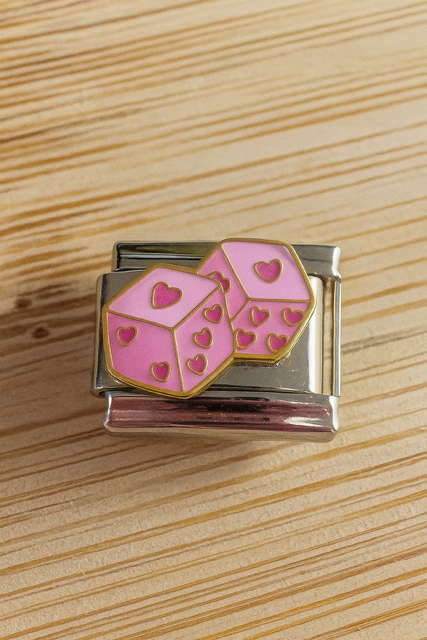 Les Ailes de Gloria Nos Wings Ribbon Pink charm aile rose