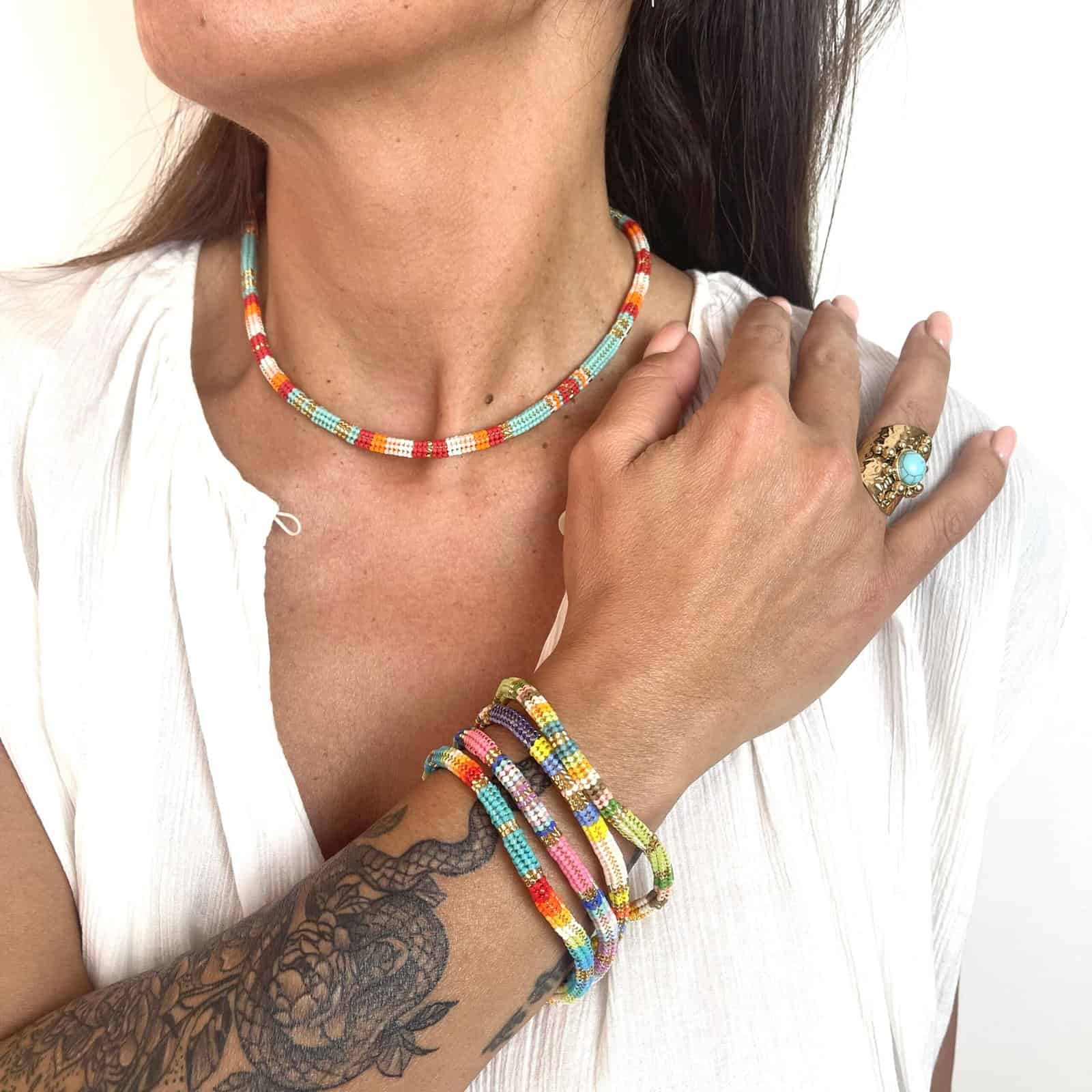 Hypnochic Snake Medium bracelet perles multicolore