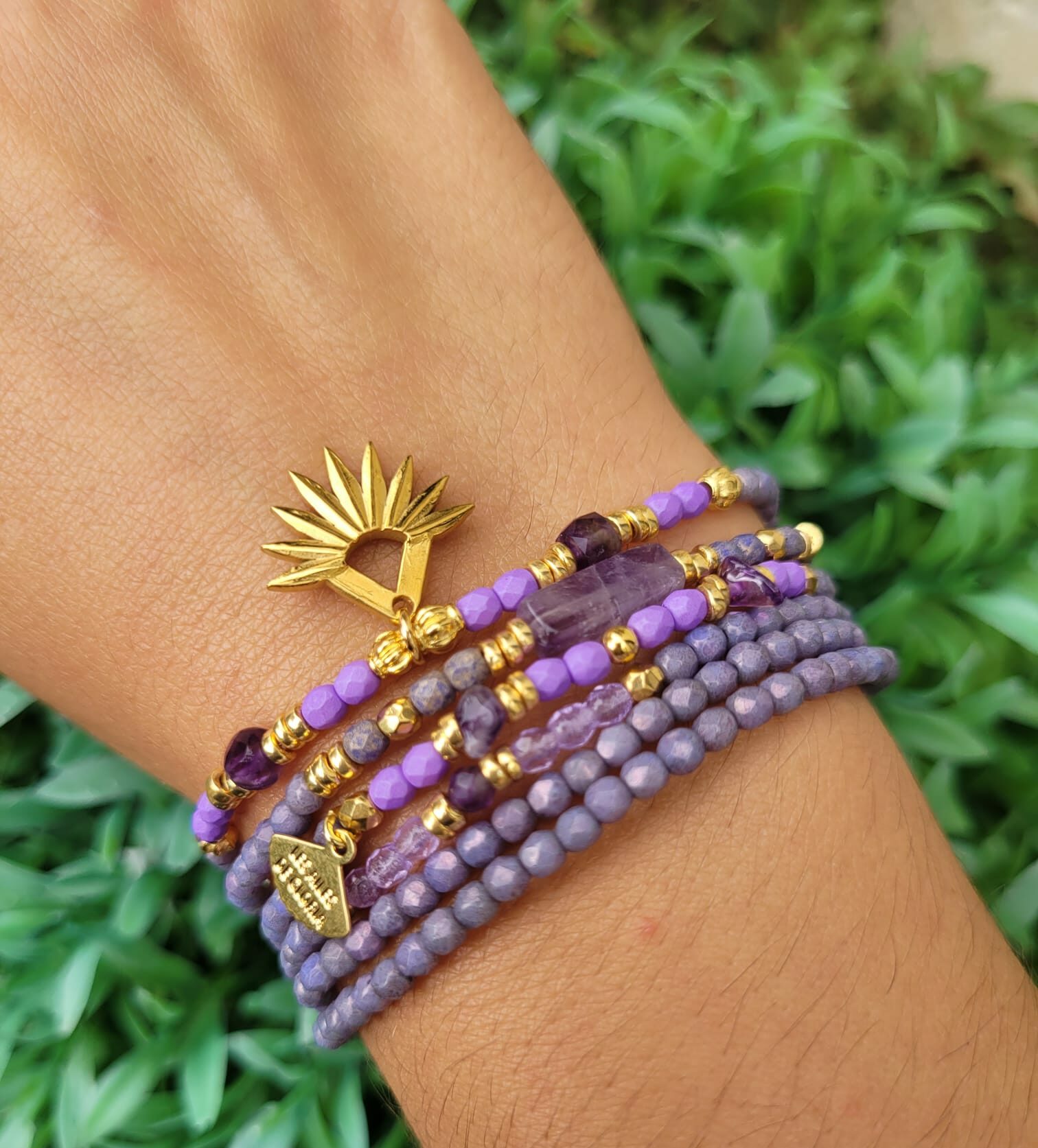 Les Ailes de Gloria Bakji bracelet multirangs femme