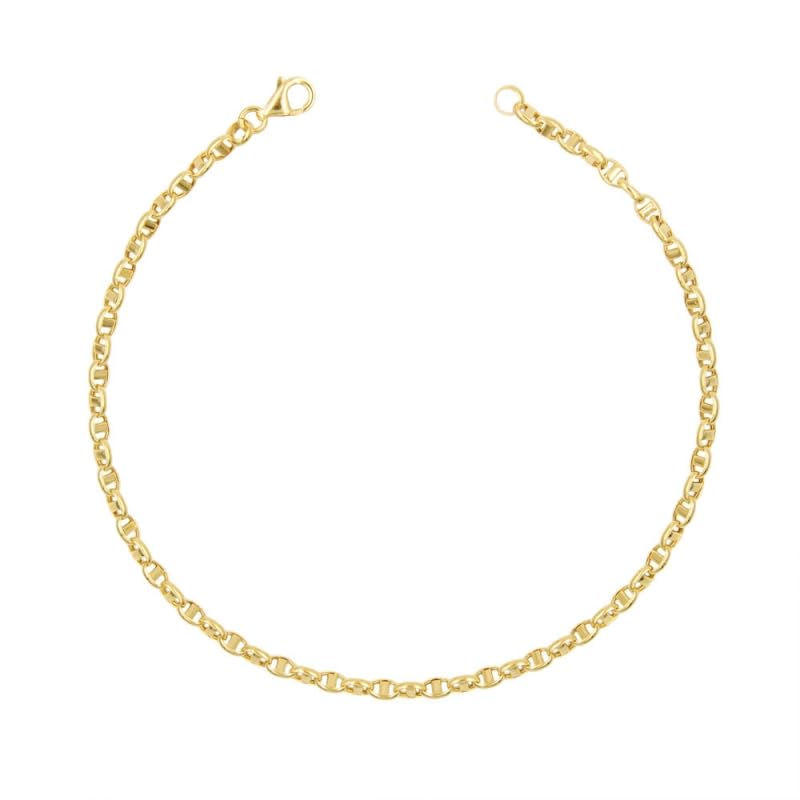 L'Atelier d'Azur Bracelet homme or jaune maille marine 21 cm