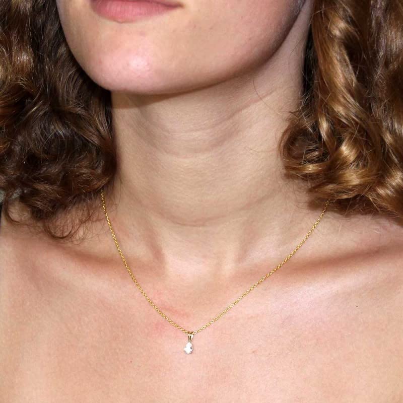 L'Atelier d'Azur Zirconium Goutte pendentif or jaune femme