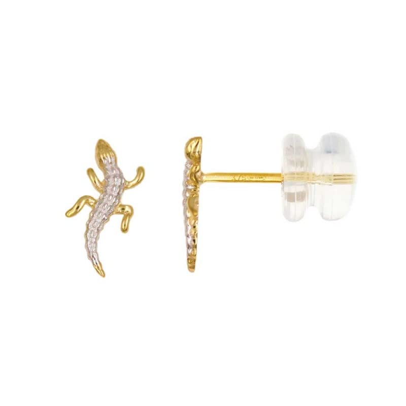 L'Atelier d'Azur Boucles Salamandre or bicolore 9 carats