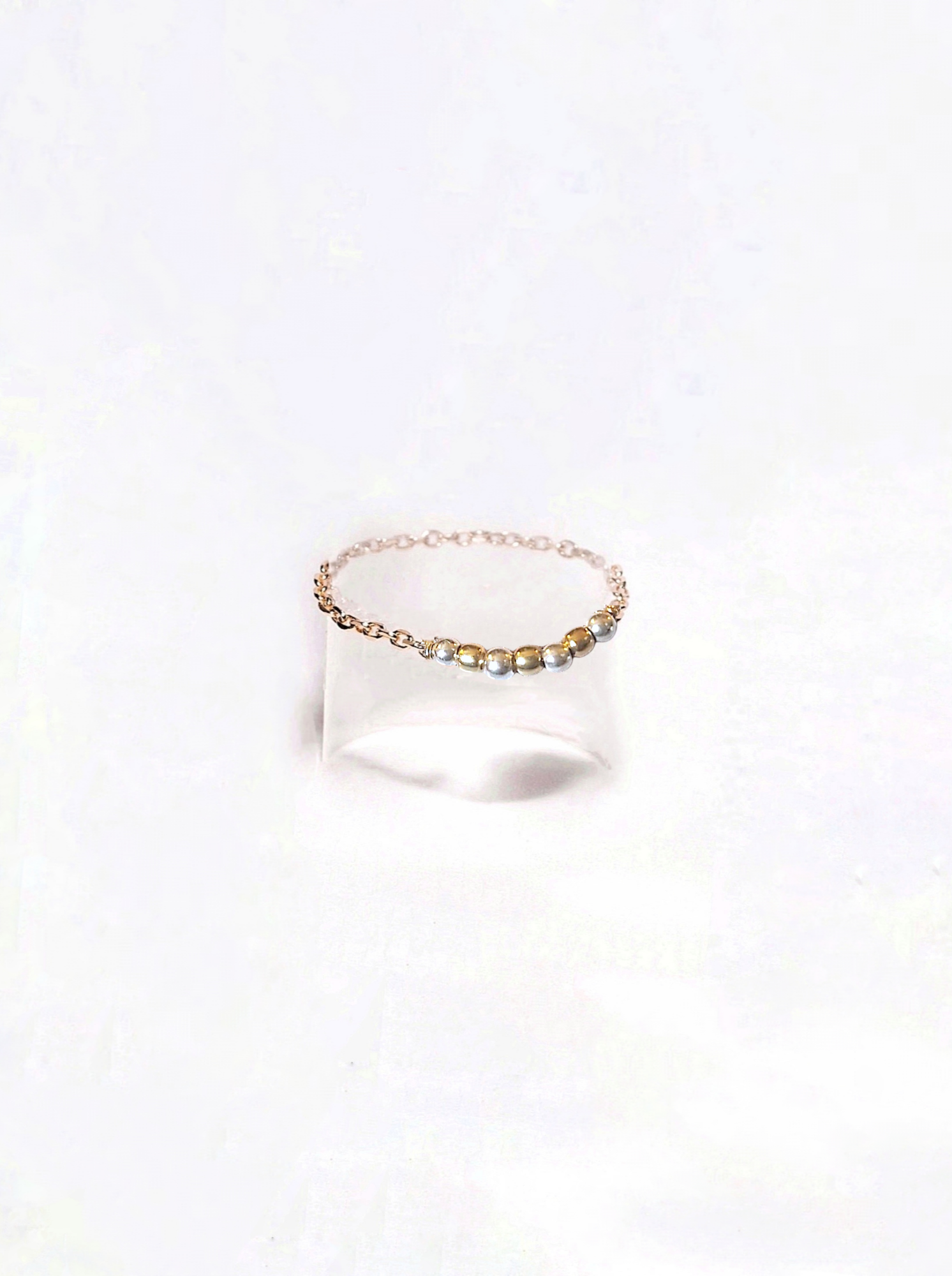 Ô PLUM Gina bague chaîne plaqué or taille 50