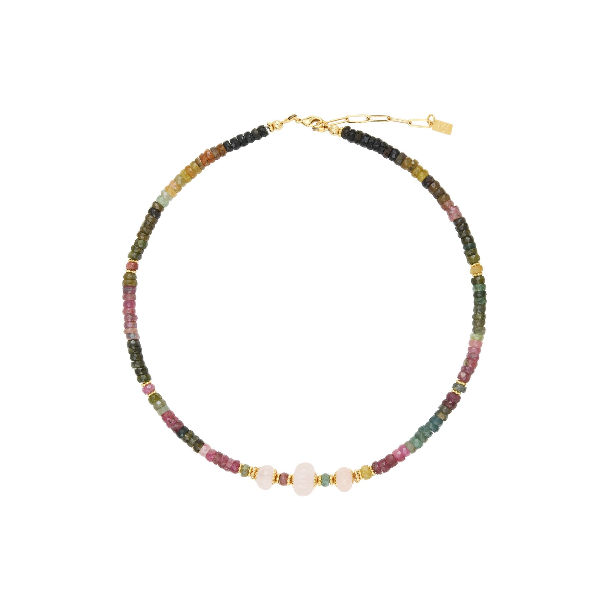 Leticia Ponti Odelia collier pierres labradorite grenat