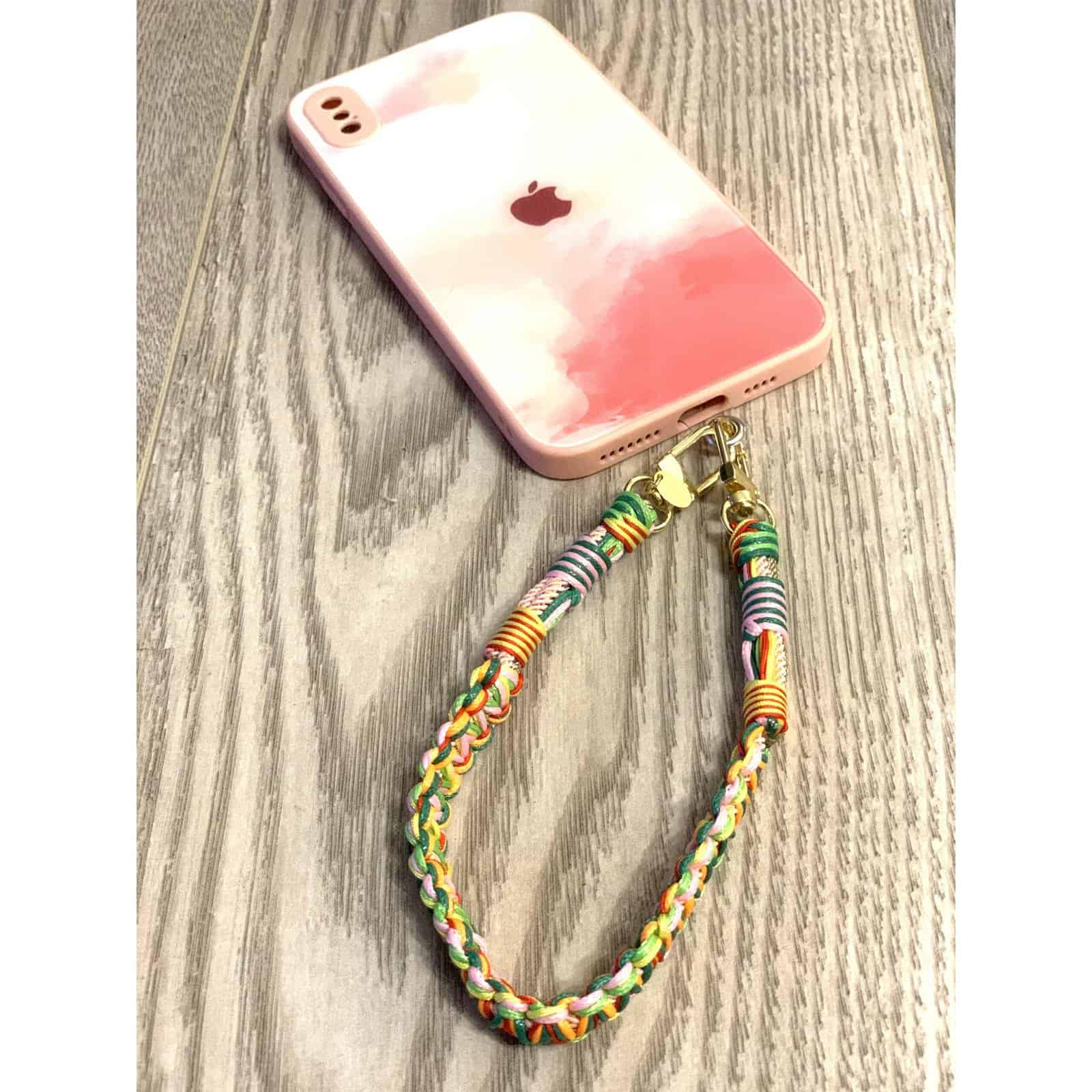 Hypnochic Gais cordon de téléphone rose fluo 32 cm