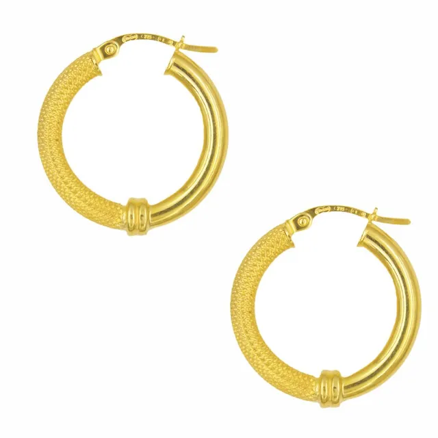 L'Atelier d'Azur Créoles Or Jaune boucles d'oreilles 2,2 cm