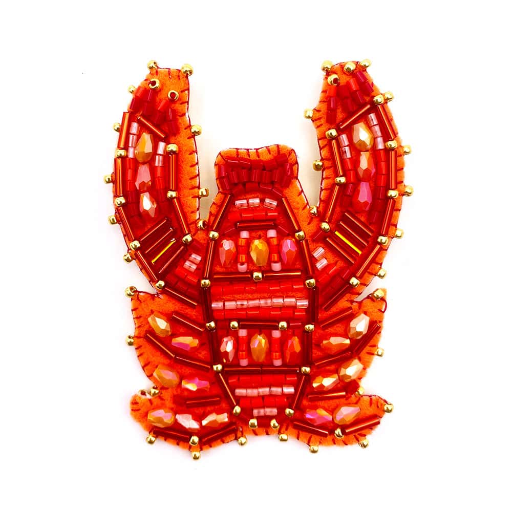 HYPNOCHIC Accessoires Broche Large Homard Rouge fantaisie