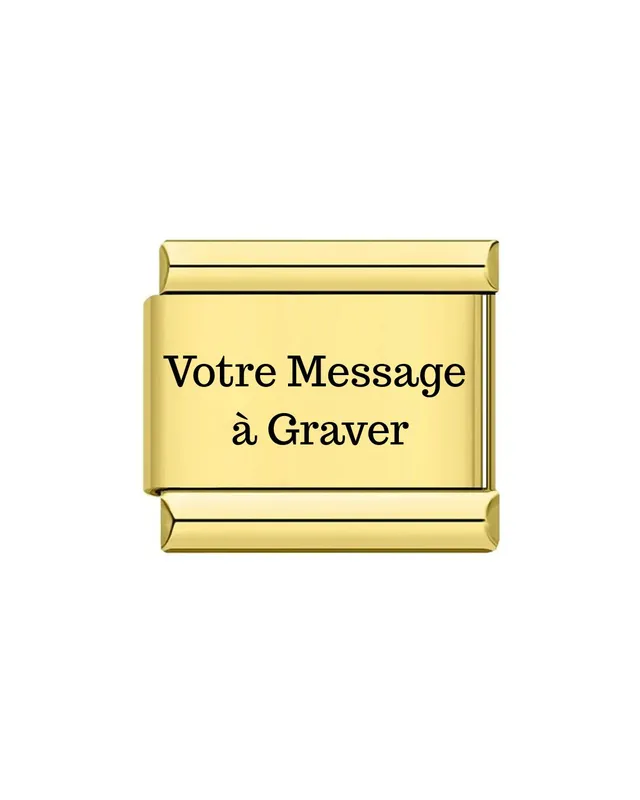 Les Ailes de Gloria Nos Wings Engrave Gold charm doré gravé