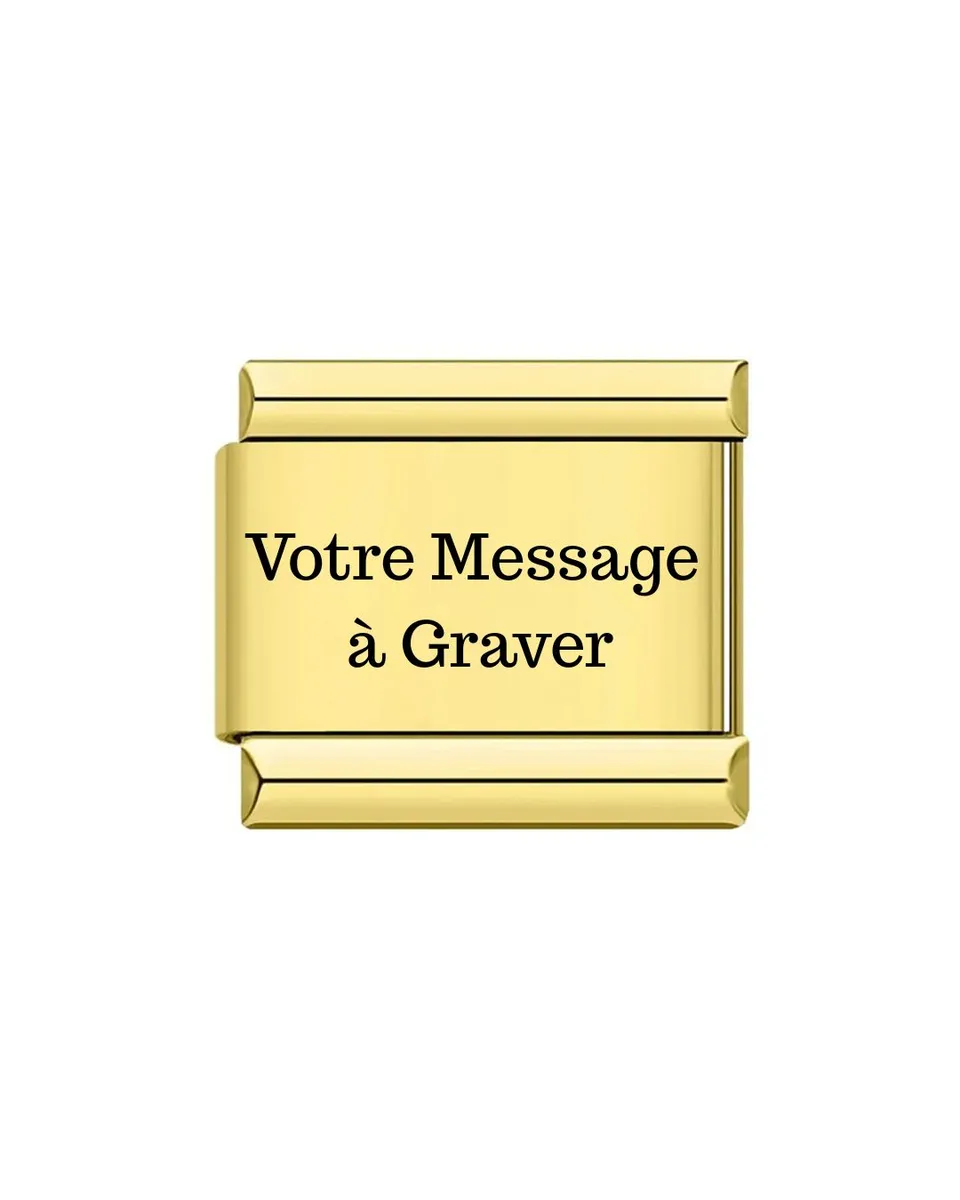 Les Ailes de Gloria Nos Wings Engrave Gold charm doré gravé