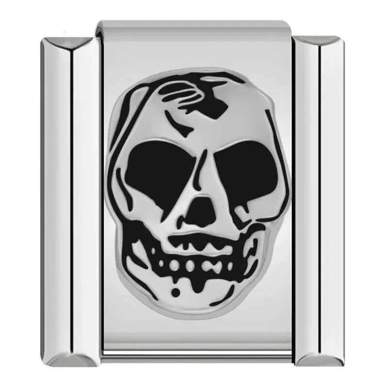 Les Ailes de Gloria Skull Face Charm Wings Breloque