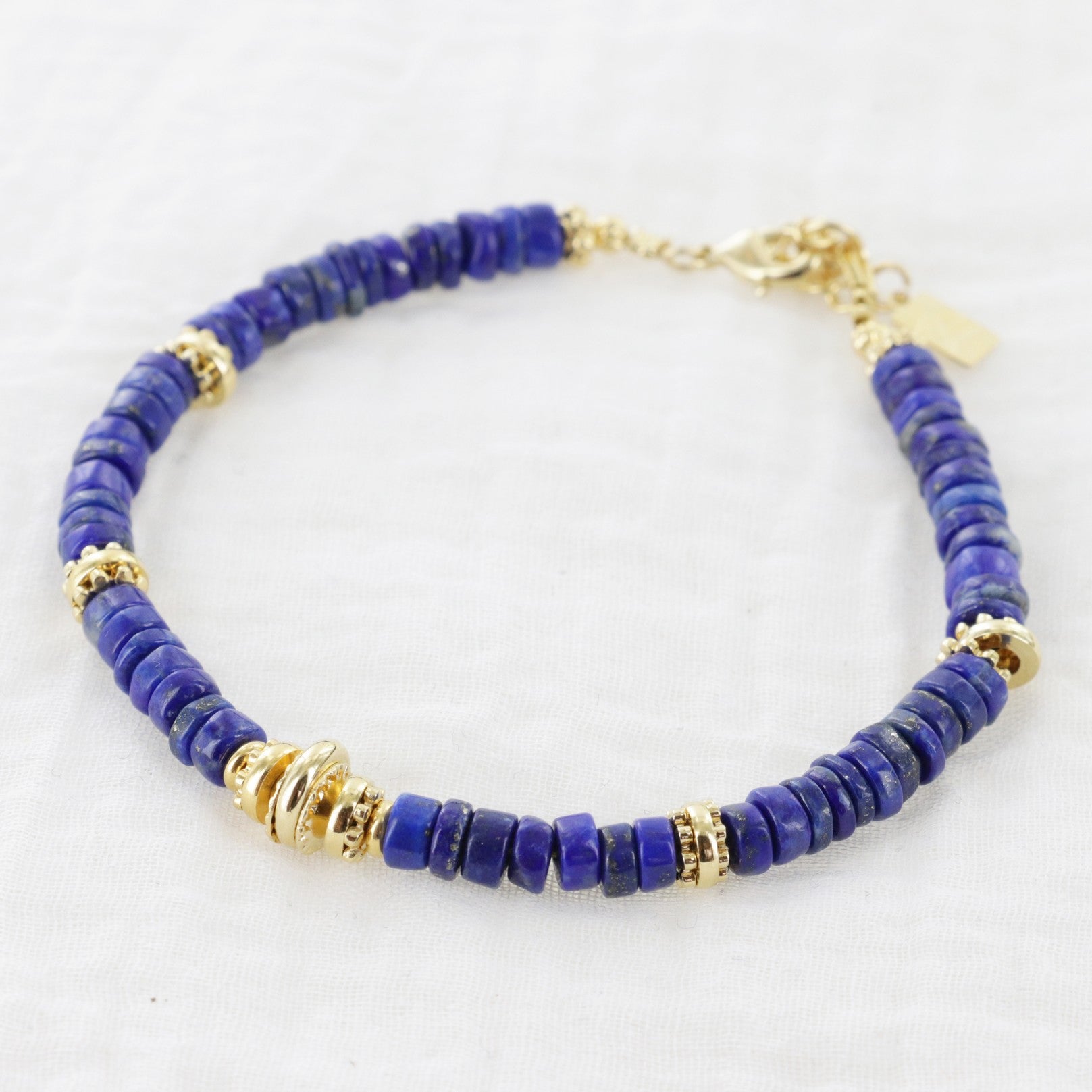 Leticia Ponti Sofi bracelet plaqué or grenat 17 cm