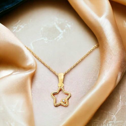 L'Atelier d'Azur Pendentif Étoile Or 18 Carats Chaîne Offerte