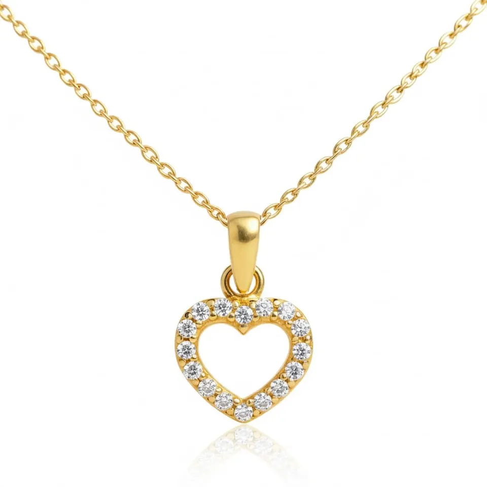 L'Atelier d'Azur Cœur Or Jaune 750 Collier Femme Chaîne Offerte