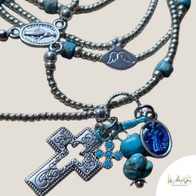 Les Ailes de Gloria Caelum collier sautoir chapelet