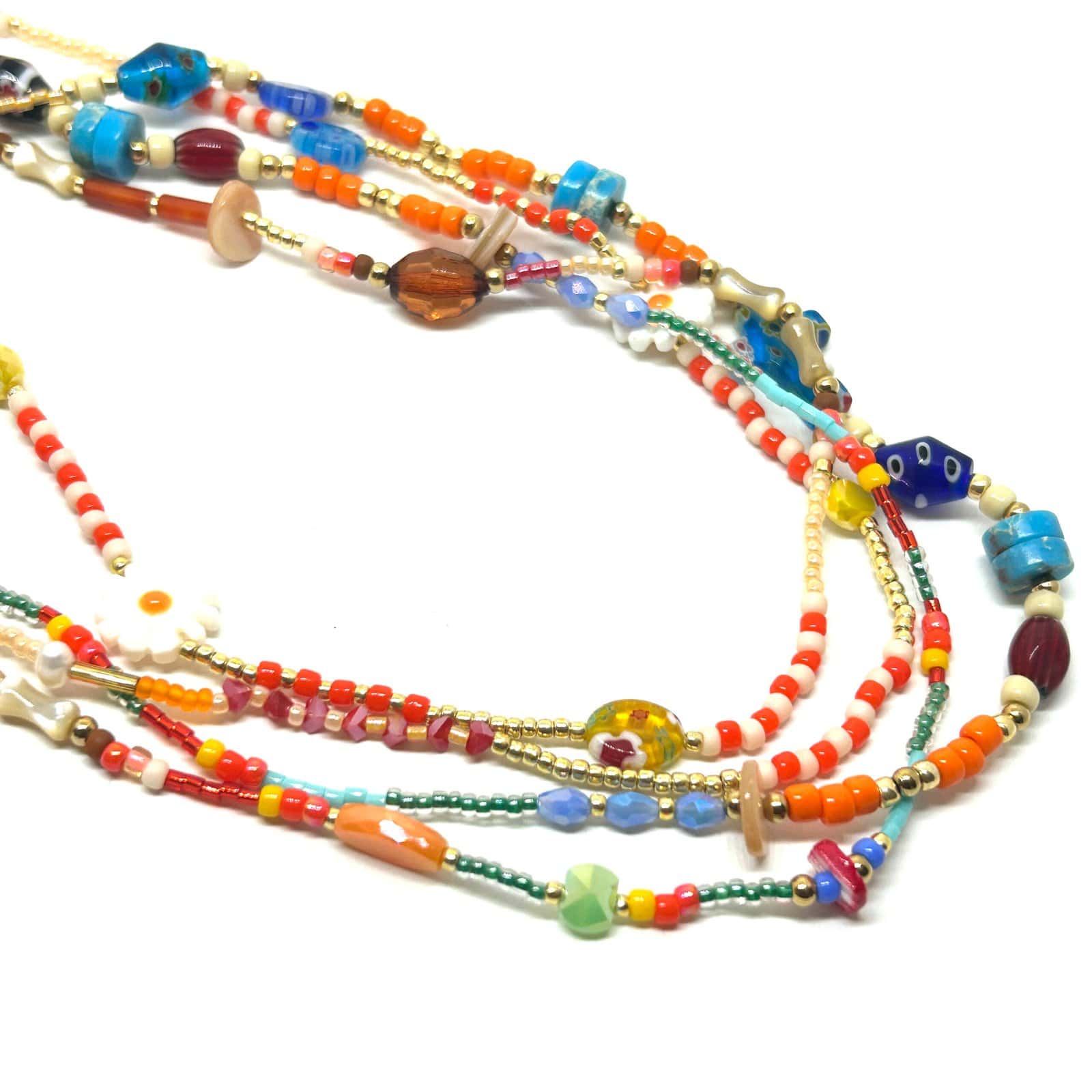 Hypnochic Summer sautoir long fantaisie multicolore 2 m